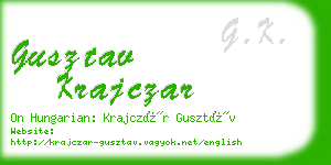 gusztav krajczar business card